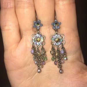 Michal Negrin Chandelier Flower Earrings